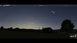 The position of comet C/2024 G3 (ATLAS) 35 minutes after sunset at 27 degrees S.
