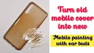 easy phone cover painting with ear buds / back cover painting ideas / how to do back cover painting