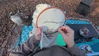 More Stitching w/ Colour Streams Silk Ribbons & Threads | Hand Embroidery | Slow Stitching