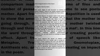 Critical Appreciation of 3.1 The Night of the Scorpions #shorts