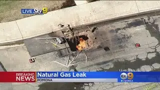 One Hurt In Pomona Gas Leak, Fire