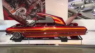 Elite car club 1963 Impala SS hardtop convertible rare Lowrider Kandy paint at Peterson Auto Museum