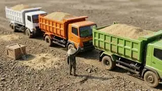 Extreme Dump Truck Convoy! 🚛 From Village Roads to Mega Construction | Ultra Realistic Diorama
