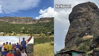 HariHar fort |80 degree rock cut stairs | Drone View | Nashik Trimbak