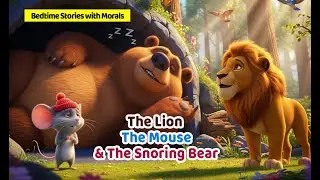 The Lion, the Mouse & the Snoring Bear 🦁🐭🐻 | Funny Animal Story for Kids | Bedtime Story with Moral