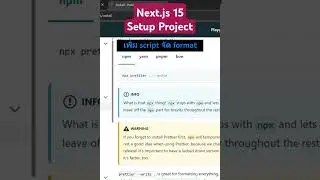Next.js 15 Setup Project #nextjs  #nextjs15  #typescript #eslint #prettier