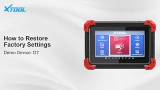 XTOOL Products Function Demo-How to Restore Factory Setting