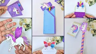 DIY Unicorn Ideas | Unicorn Present Idea | DIY Unicorn School Supplies || Aklima Crafts and Journals