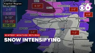 Wintry weather returns to the Capital Region with snow intensifying in northern areas