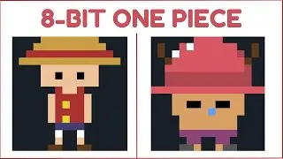 i made a chill one piece pixel art timelapse video, enjoy \(&bull; u &bull;)/