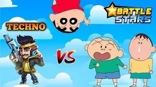 Shinchan became techno in battle stars 😱🔥 | Shinchan and friends playing battle stars 😂 | funny game