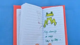 Frog cartoon character step by step drawing in easy way with marker | Mishi Arts 