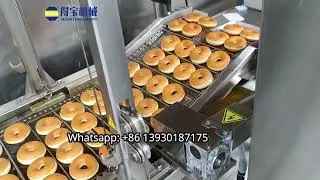 2000pcs/h donuts fryer machine electric donut making frying production line