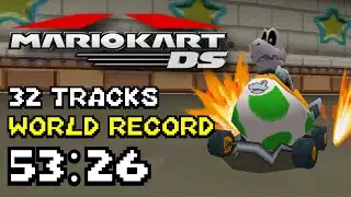 Mario Kart DS - 32 Tracks Speedrun World Record in 53:26