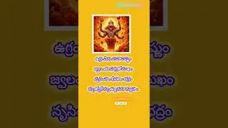 Ugram Veeram Maha Vishnum JvalantamSarvato Mukham Nrusimham BheeshanamBhadram Mrutyur Mrutyum🙏🙏🙏