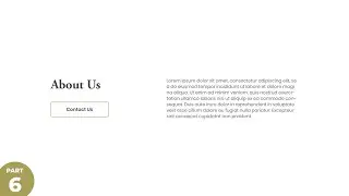 About Us Section using HTML and CSS : How to Create a Website - Part 6