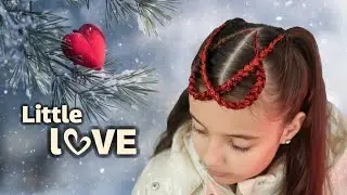 Valentine Heart Braid Hairstyle for Kids | Easy & Cute Glitter Hair