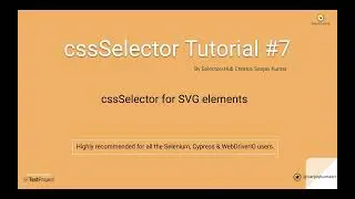 How to write cssSelector for SVG Elements?