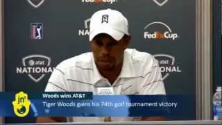 Tiger Woods Wins 2012 AT&T National Golf Tournament on PGA Tour: 74th Career Win
