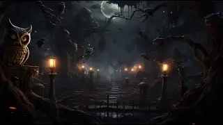 10 Hours Haunted Forest Ambience | A Ghostly Halloween Night