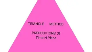 Triangle Method for describing Prepositions of TIME n PLACE