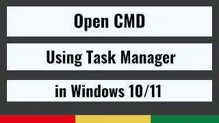 How to open CMD using Task Manager Tutorial