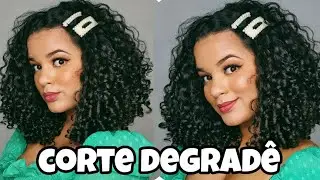 COMO CORTAR O CABELO CACHEADO CURTO | CORTE DEGRADÊ