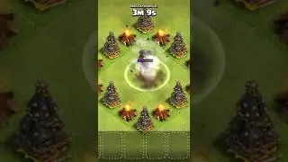 Level-8 Hidden Tesla vs Max Lightning spell | How many spells it take to destroy it 😁😎#shorts