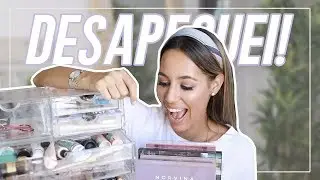 A MINHA COLEÇÃO DE MAQUILHAGEM + DESAPEGUEI DE MUITA COISA!! |Bárbara Corby