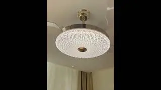 Stunning Crystal Ceiling Fan light with remote control  #ceilingfandesign #home #andreentechnology