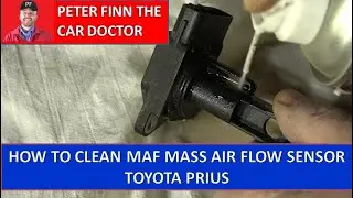 How to Clean MAF Mass Air flow sensor Toyota Prius. Years 2004 to 2009