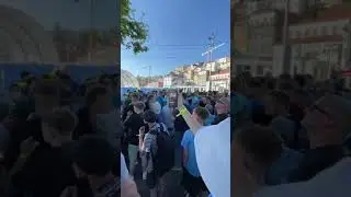Manchester City fans in Porto.