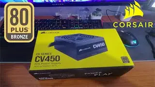 CORSAIR CV450 ATX Power Supply ( 80 PLUS  BRONZE ) Unboxing 4K! 450W! CV Series!