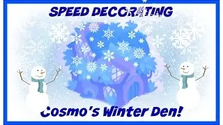 Animal Jam: Speed Decorating Cosmo's Den Into A Winter Den!