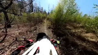 KLE 500 fast ride in forest