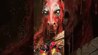 Powerful Avengers In Powerful Horse #viral #horse #avengers #marvel #shorts