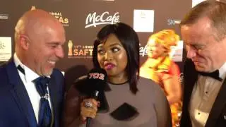 Relebogile Mabotja chats to Antony Coleman and Justin Strydom at the #SAFTAs11