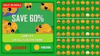 I Bought the Golden Skin Deal for 108,200 Coins | Golden Skins Gameplay Mope.io