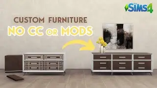 MAKE YOUR OWN SIMS 4 FURNITURE | No CC or Mods | Using Gallery Art | The Sims 4 Tutorial