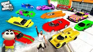 GTA 5 : Shinchan & Franklin Collecting Rare Cars In Tsunami In GTA 5 !