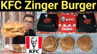 KFC Zinger Burger | Caribbean Zinger Burger | Mexican Zinger Burger & Tandoori Zinger Burger