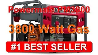 Powermate PM3800 3800-ваттный портативный бензиновый генератор открытого типа, сверхтихий - B08L9...