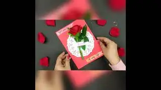 DIY Rose Day Card | Valentine's Day Card Ideas #shorts #ytshorts