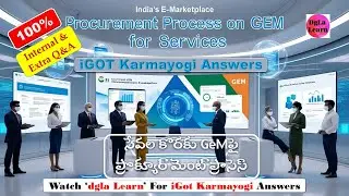 iGot Karmayogi Answers | Procurement Process On GeM For Services