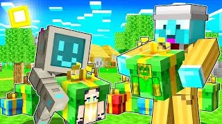 MEIN KI ROBOTER UND ICH BESCHENKEN ALLE MEINE FREUNDE - Minecraft KI