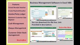 Business Management Application in Excel VBA || Create Receipt & Payment Voucher || Maintain Due