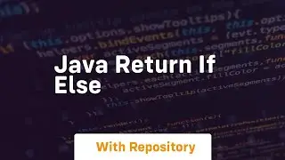 java return if else