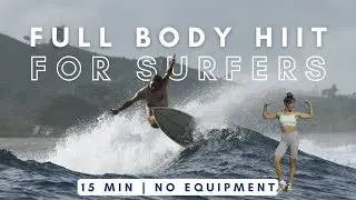 15 MIN SURF WORKOUT FULL BODY | intense HIIT home training | no equipment