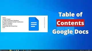 How to Create a Table of Contents in Google Docs