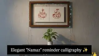 DIY Islamic Wall Art: Elegant Namaz Calligraphy Decor for a Beautiful Home ✨